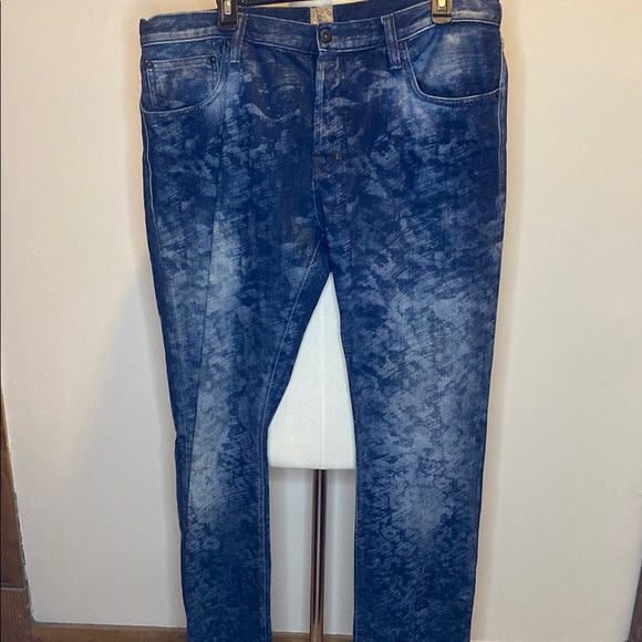 PRPS 'Demon' Selvedge Graphic Print Straight-Skinny Denim Jeans (38W x 34L) - Picture 1 of 8